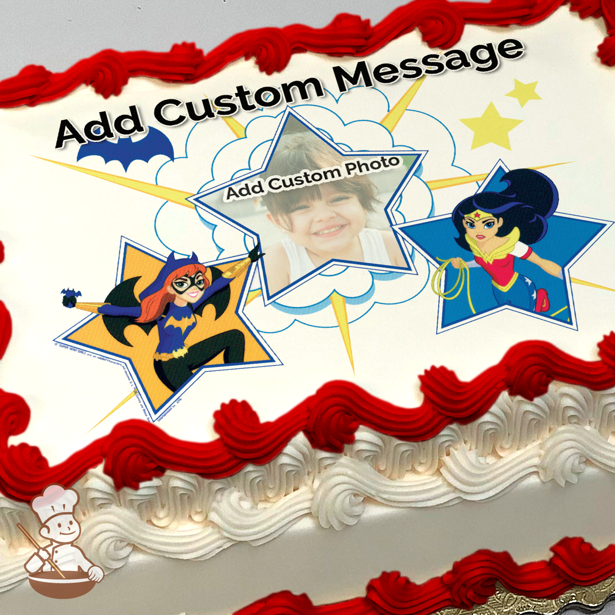 DC Super Hero Girls Girl Power Custom Photo Cake