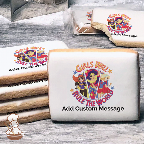 DC Super Hero Girls Girls Rule Custom Message Cookies (Rectangle)