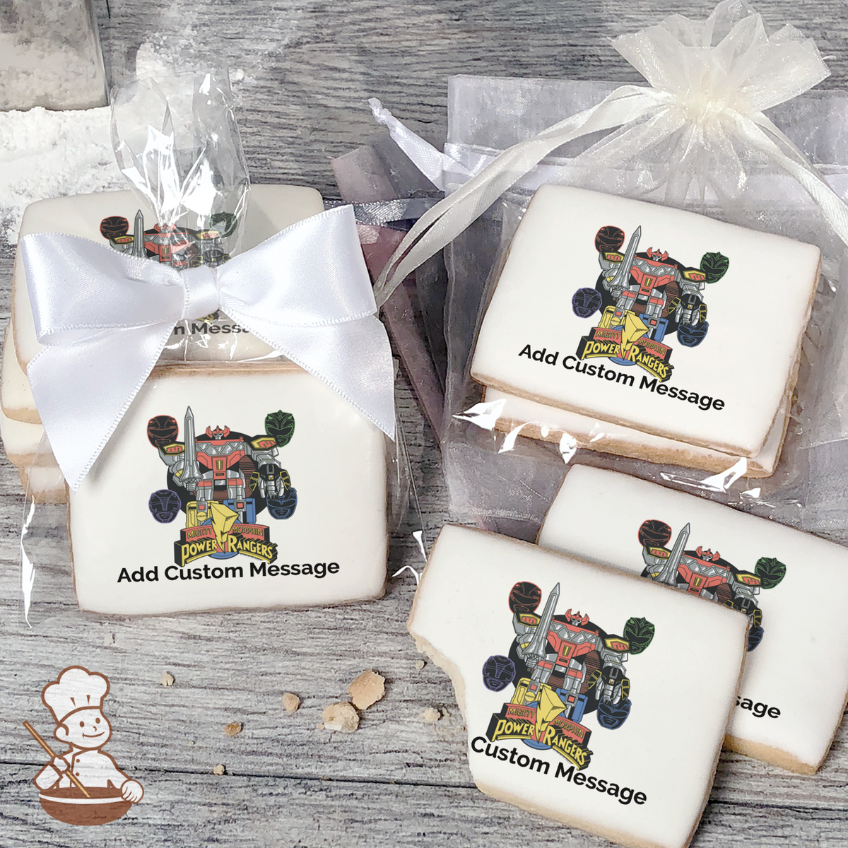 Power Rangers Cookies Power Rangers Go Go Power Rangers Custom Message Cookies | Freedom Bakery