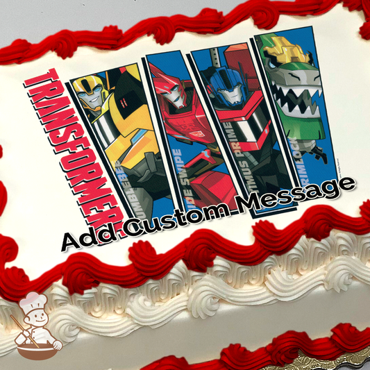 Transformers One Team One Mission Photo Cake