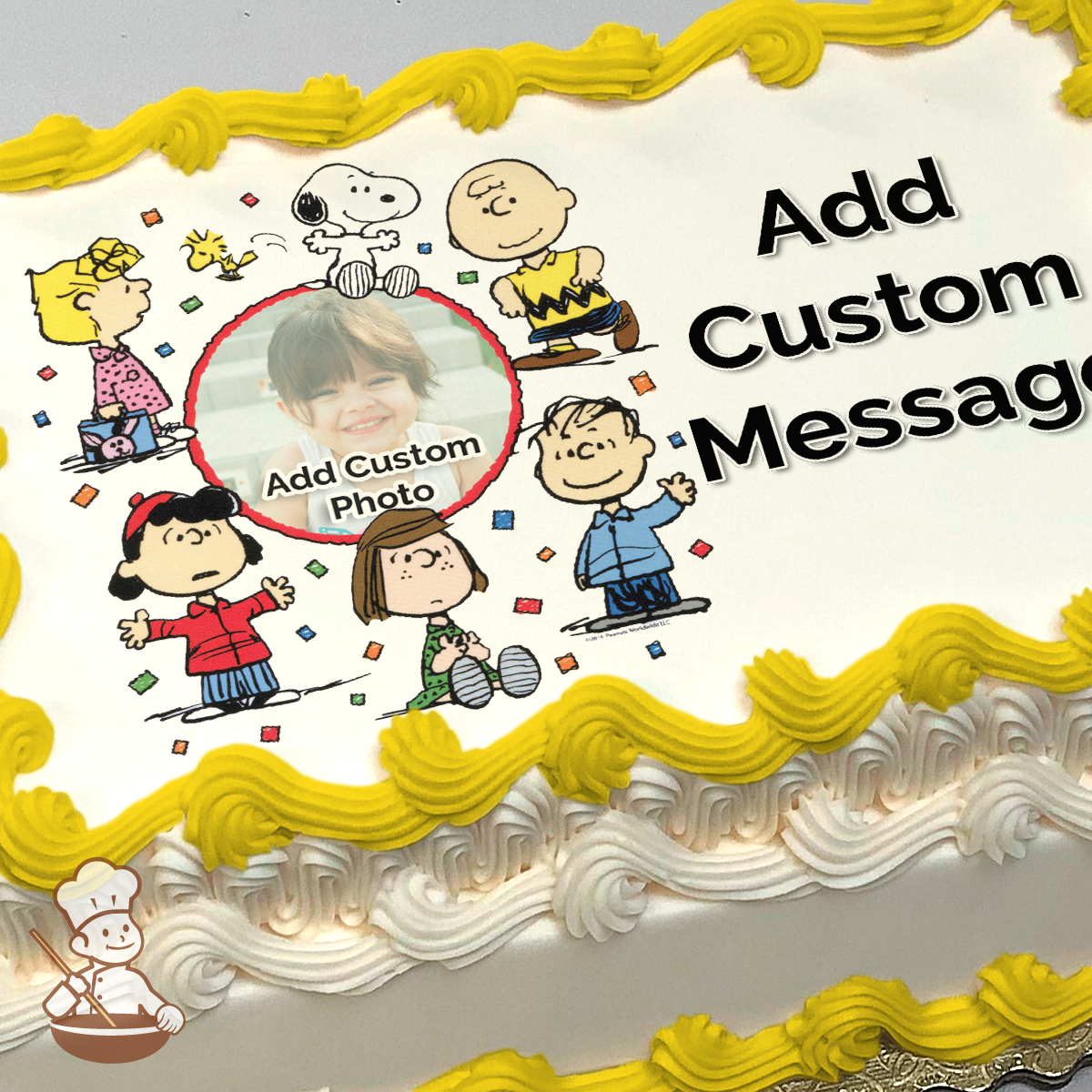 Peanuts Boogie Down Custom Photo Cake
