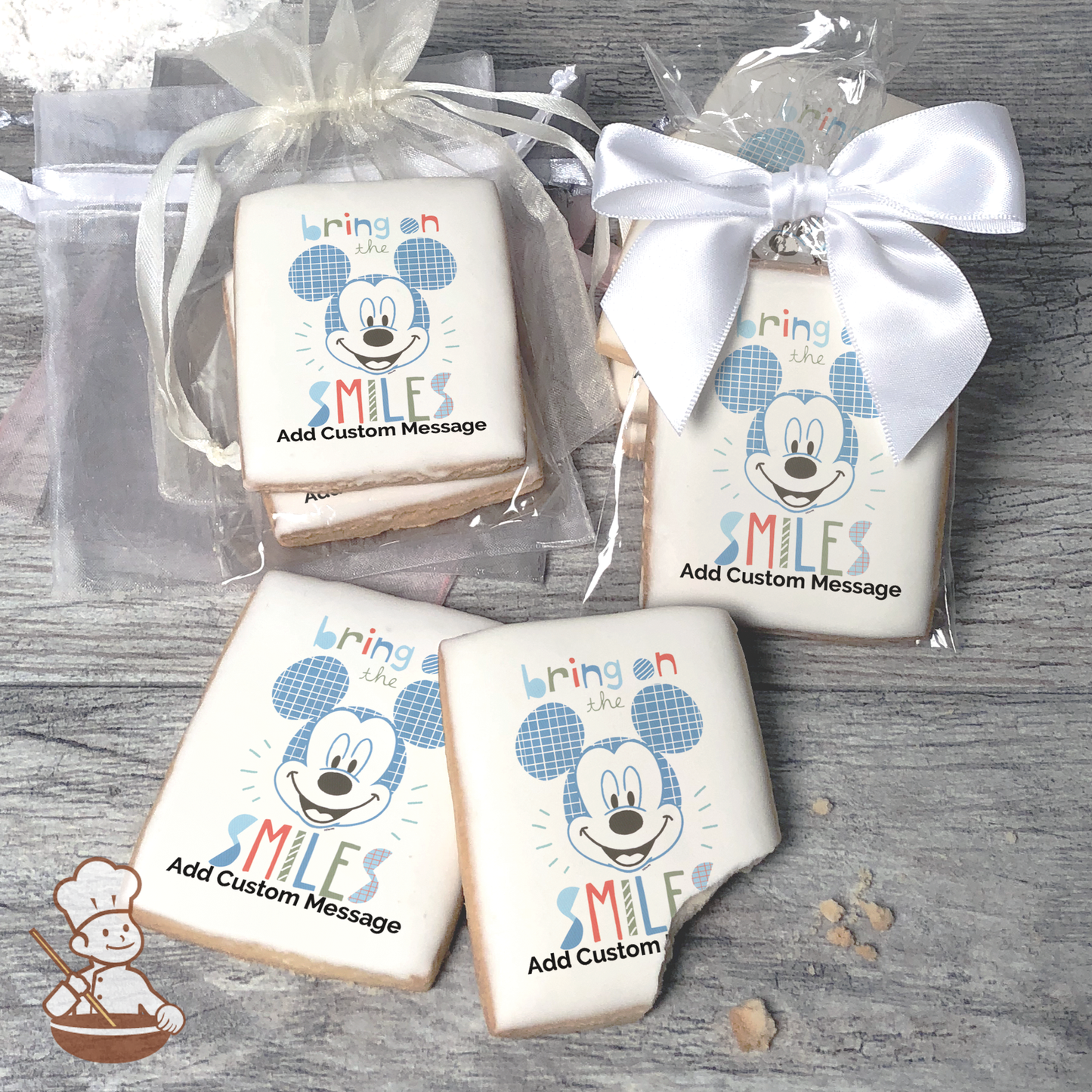 Disney Baby Baby Mickey Custom Message Cookies (Rectangle)