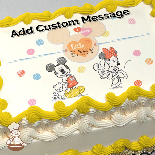 Disney Baby Baby Mickey and Minnie Photo Cake