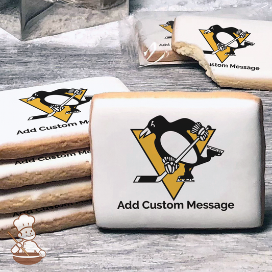 NHL Pittsburgh Penguins Custom Message Cookies (Rectangle)