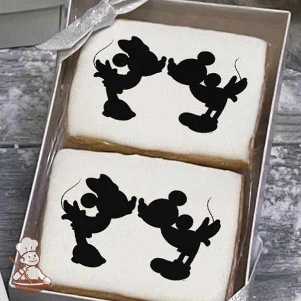 Mickey and Minnie Silhouette Cookie Gift Box (Rectangle)
