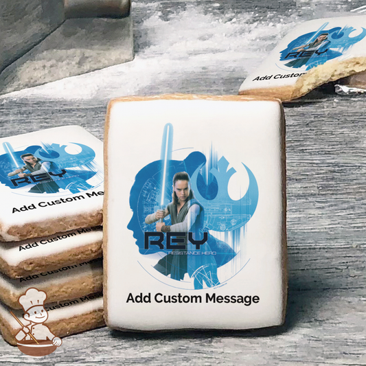 Star Wars The Last Jedi Rey Custom Message Cookies (Rectangle)