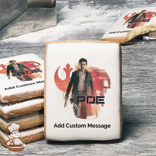 Star Wars The Last Jedi Poe Custom Message Cookies (Rectangle)