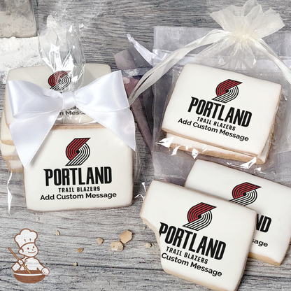 NBA Portland Trail Blazers Custom Message Cookies (Rectangle)