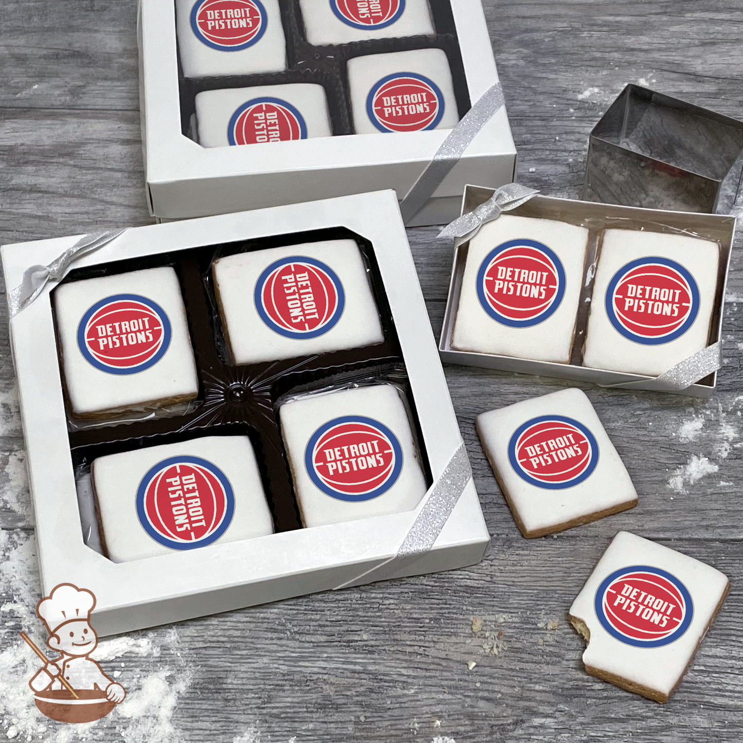 NBA Detroit Pistons Cookie Gift Box (Rectangle)