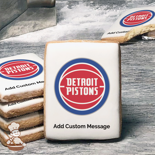 NBA Detroit Pistons Custom Message Cookies (Rectangle)