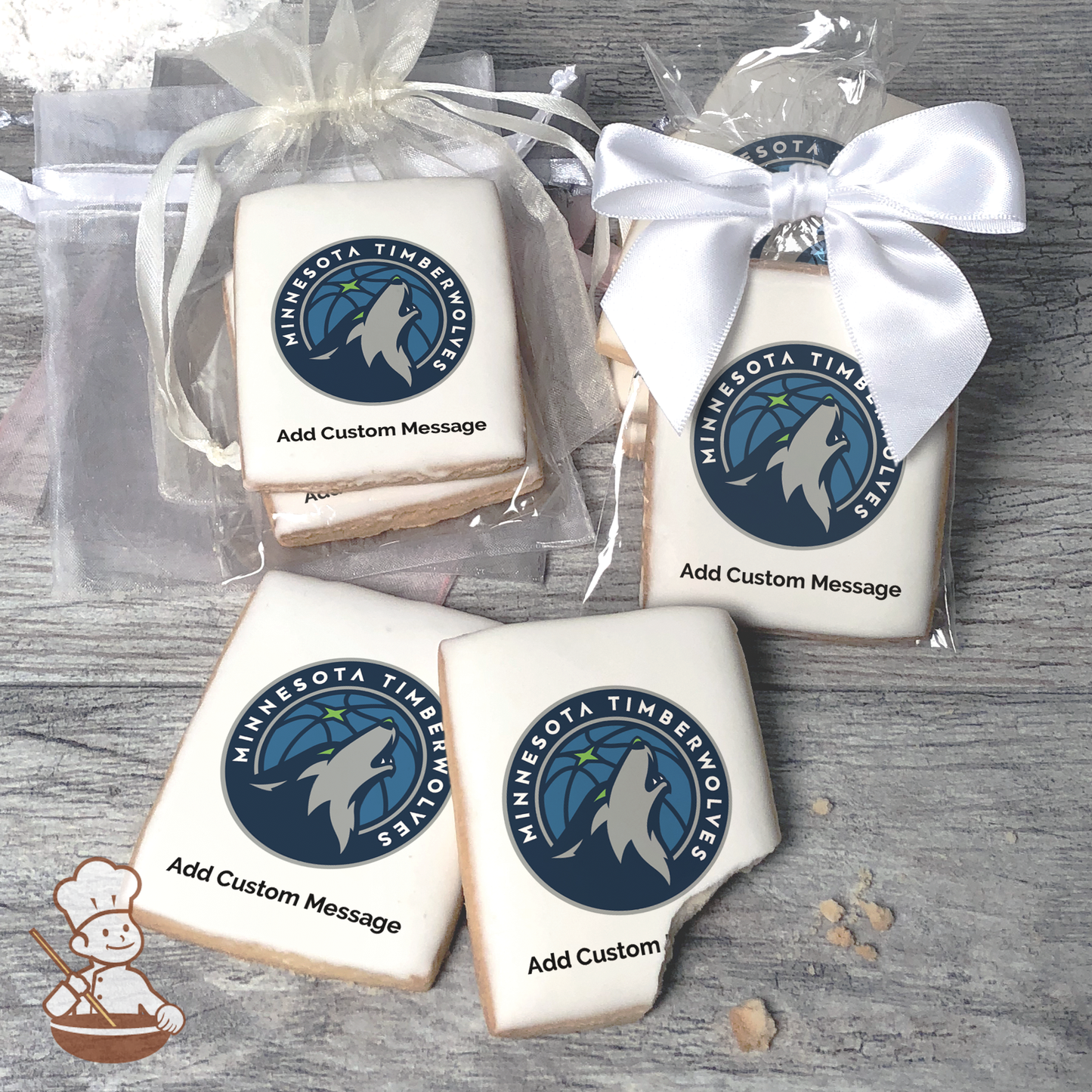 NBA Minnesota Timberwolves Custom Message Cookies (Rectangle)