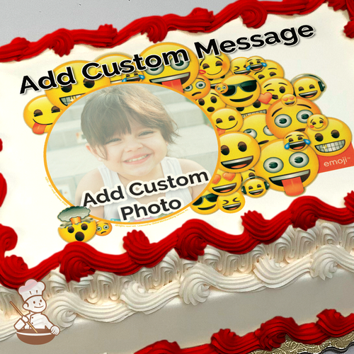 Emoji Mashup Custom Photo Cake