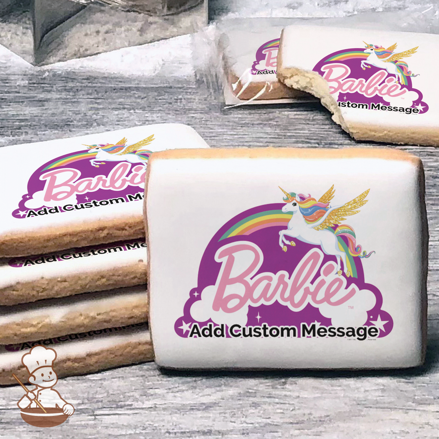 Barbie Dreamtopia Just Believe Custom Message Cookies (Rectangle)