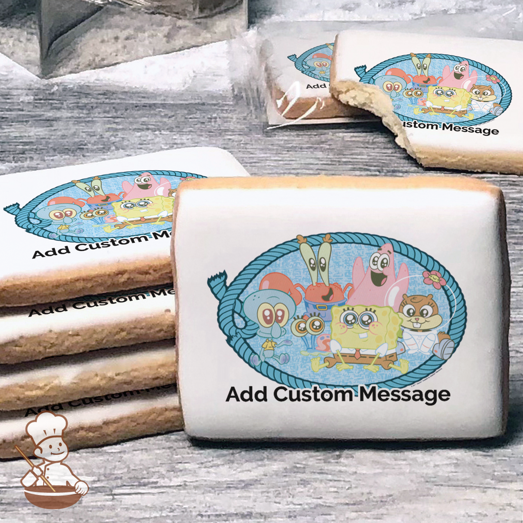 SpongeBob SquarePants Roped In Custom Message Cookies – Watsonville ...
