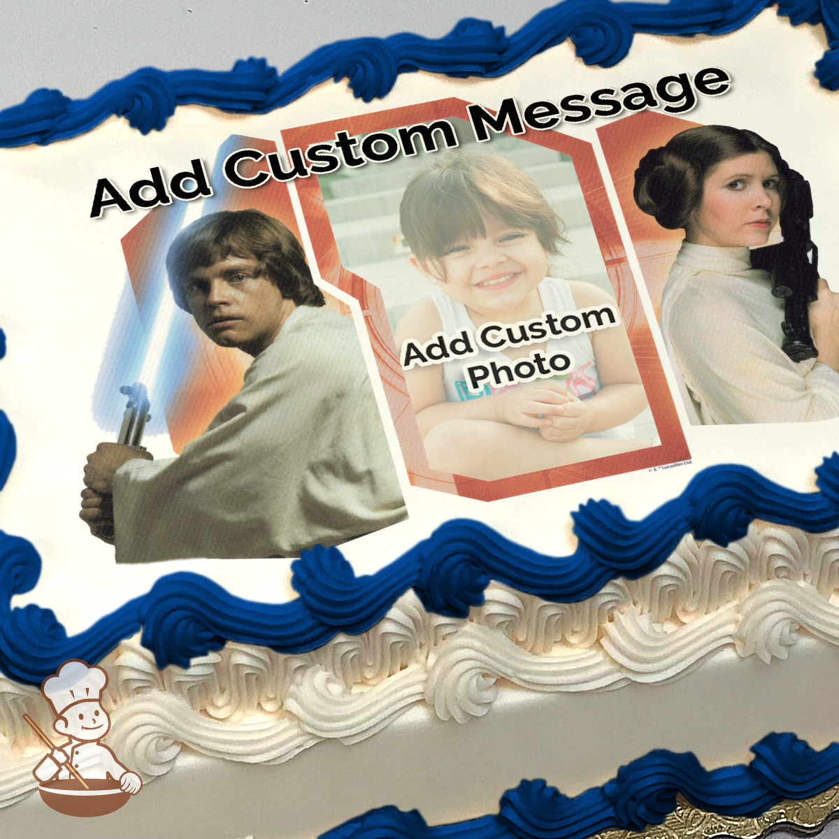 Star Wars Twin Forces Custom Photo Cake