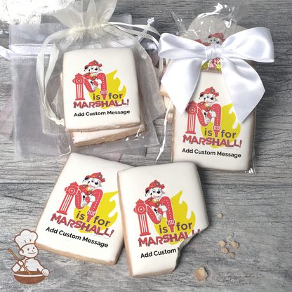 PAW Patrol M is for Marshall Custom Message Cookies (Rectangle)