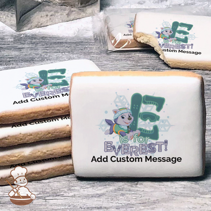 PAW Patrol E is for Everest Custom Message Cookies (Rectangle)
