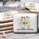 Tinker Bell Free to Be Me Custom Message Cookies (Rectangle)