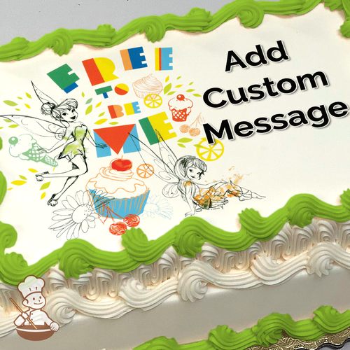 Tinker Bell Free to Be Me Photo Cake