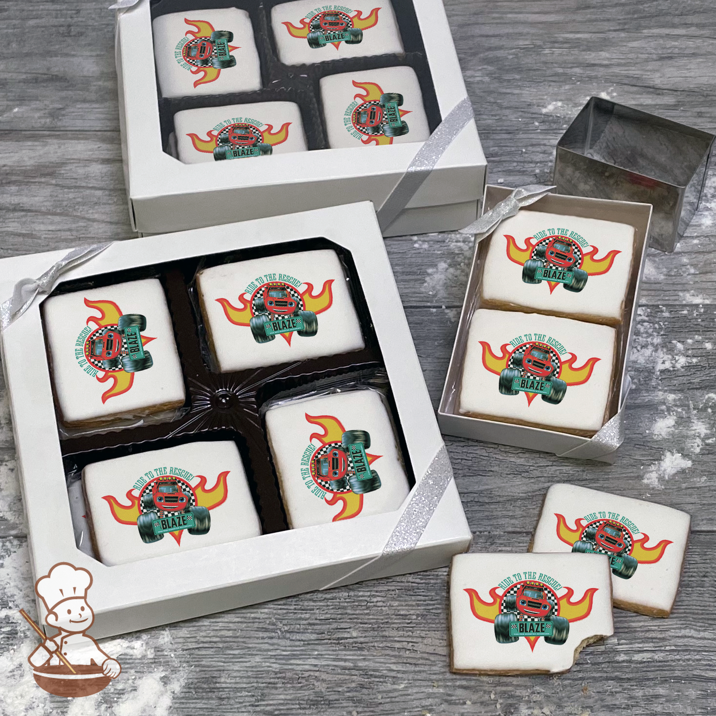 Blaze Ride to the Rescue Cookie Gift Box (Rectangle)