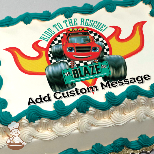 Blaze Ride to the Rescue Photo Cake