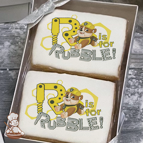 PAW Patrol R is for Rubble Cookie Gift Box (Rectangle)