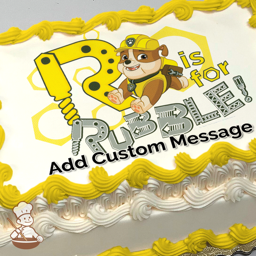 PAW Patrol R is for Rubble Photo Cake