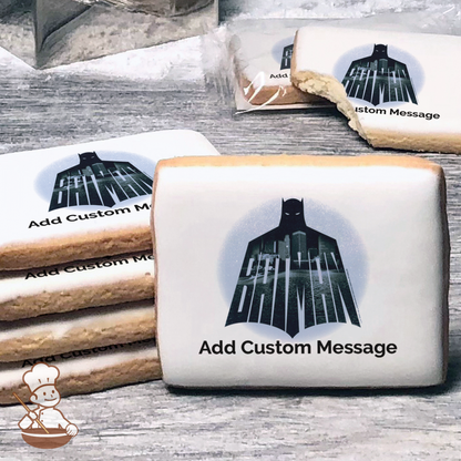 Batman Night Watch Custom Message Cookies (Rectangle)