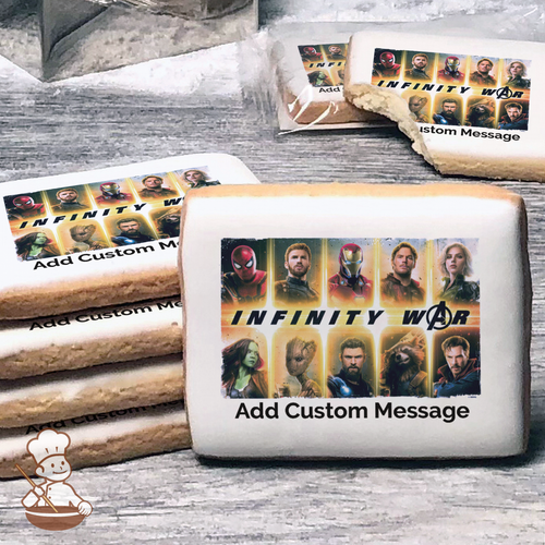 Avengers Infinity War Custom Message Cookies (Rectangle)