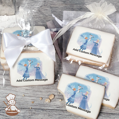 Frozen Cosy Sweetness of Winter Custom Message Cookies (Rectangle)