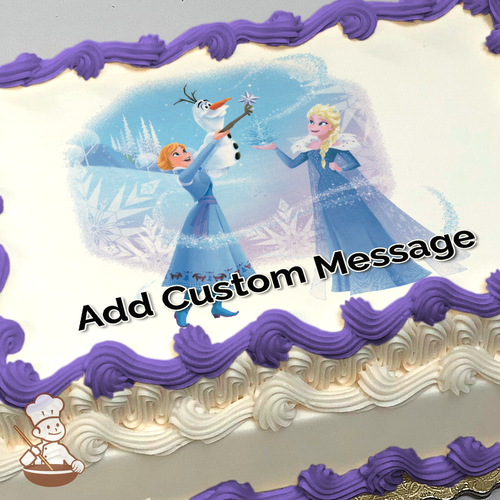 Frozen Cosy Sweetness of Winter Photo Cake