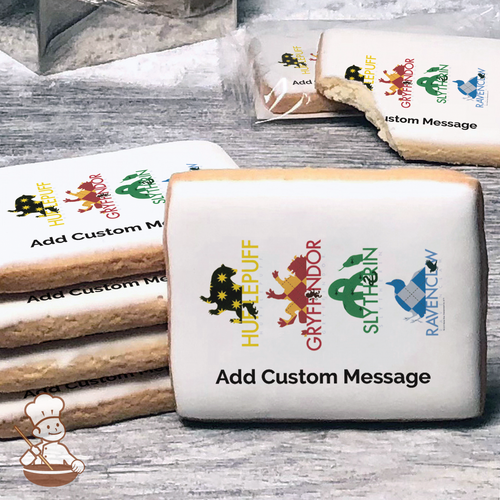 Harry Potter Houses Custom Message Cookies (Rectangle)
