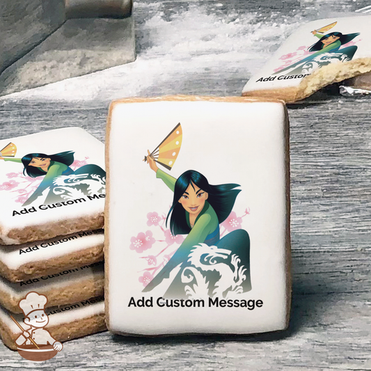 Disney Princess Mulan Destined Custom Message Cookies (Rectangle)
