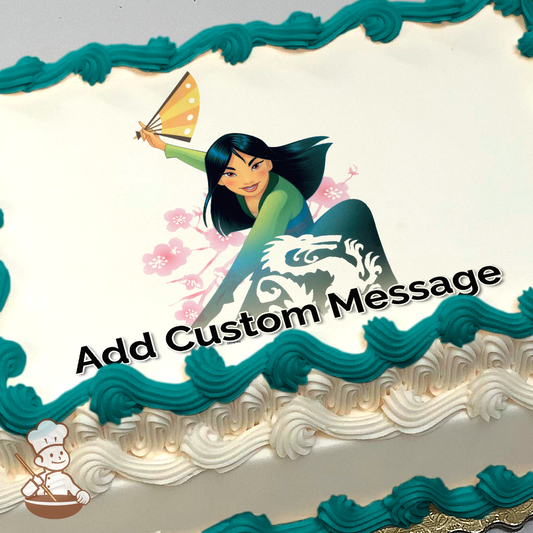 Disney Princess Mulan Destined Photo Cake