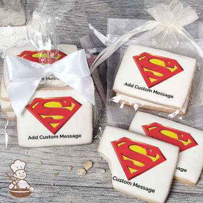 Superman Power Up Custom Message Cookies (Rectangle)