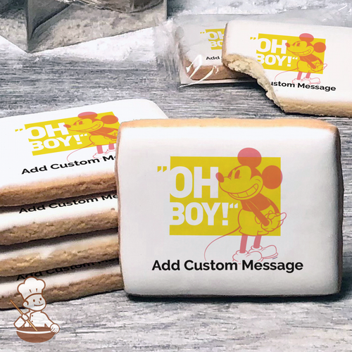 Mickey Mouse and Friends Oh Boy Custom Message Cookies (Rectangle)