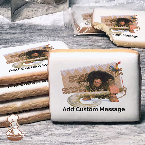 Moana Maui and Heihei Custom Message Cookies (Rectangle)