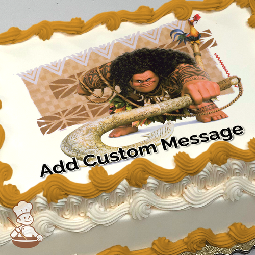 Moana Maui and Heihei Photo Cake