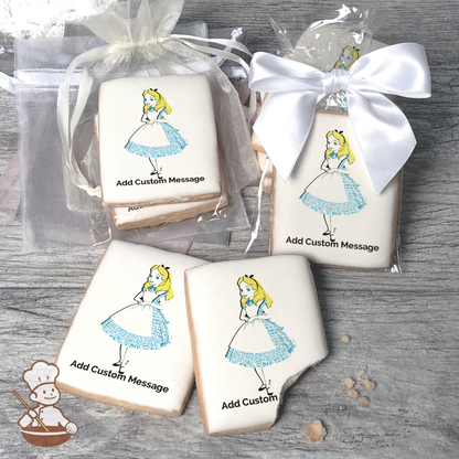 Alice in Wonderland Custom Message Cookies (Rectangle)