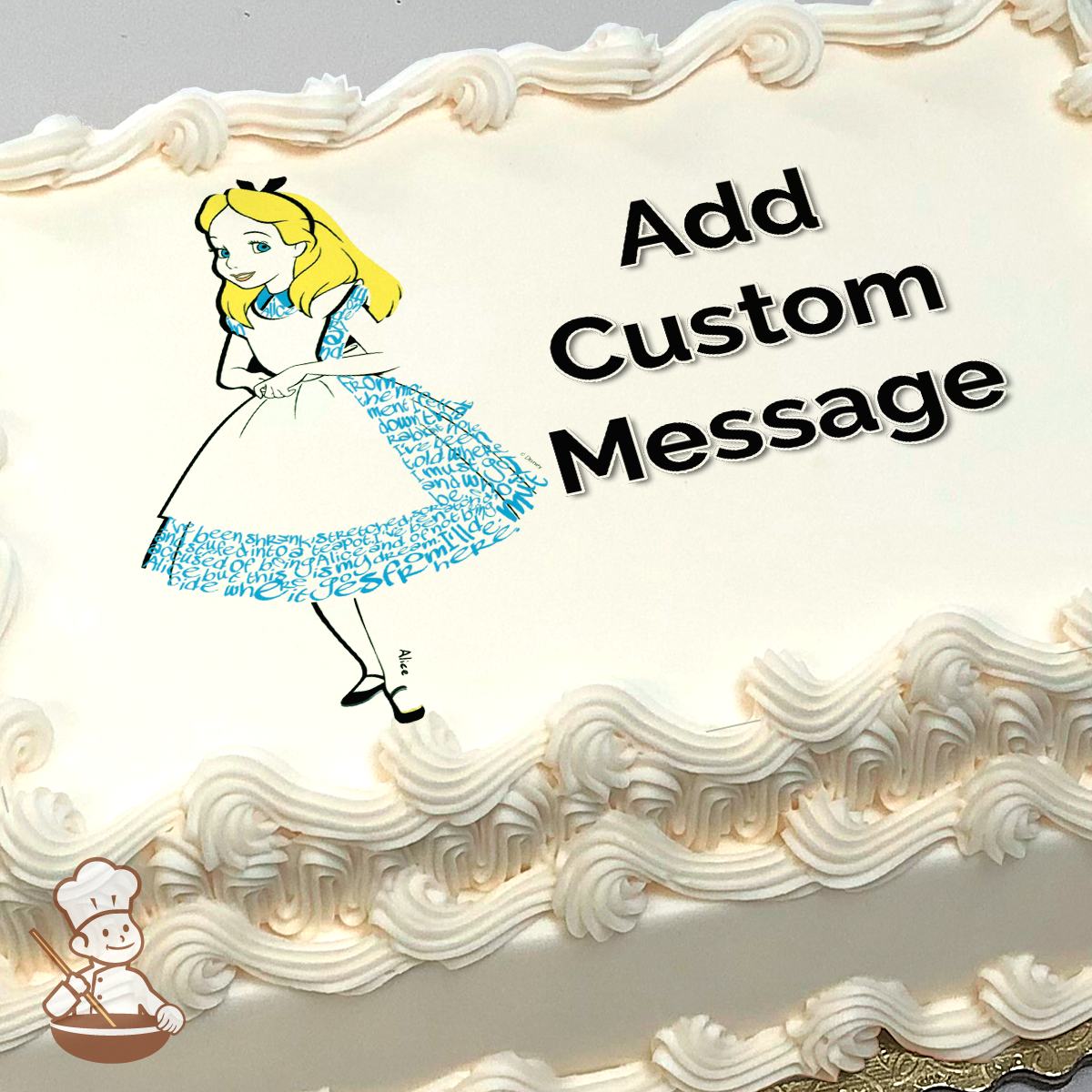 Alice in Wonderland Photo Cake