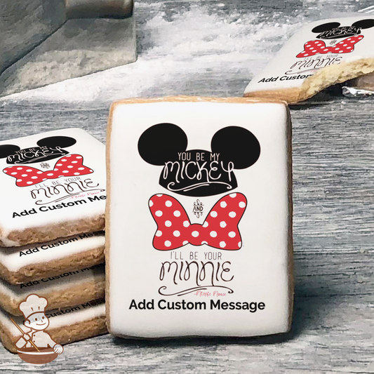 Mickey and Friends You Be Mine Ill Be Yours Custom Message Cookies (Rectangle)