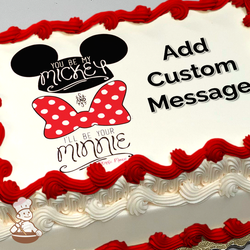 Mickey and Friends You Be Mine Ill Be Yours Photo Cake