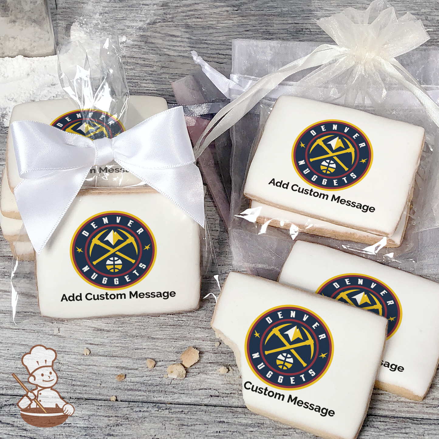 NBA Denver Nuggets Custom Message Cookies (Rectangle)