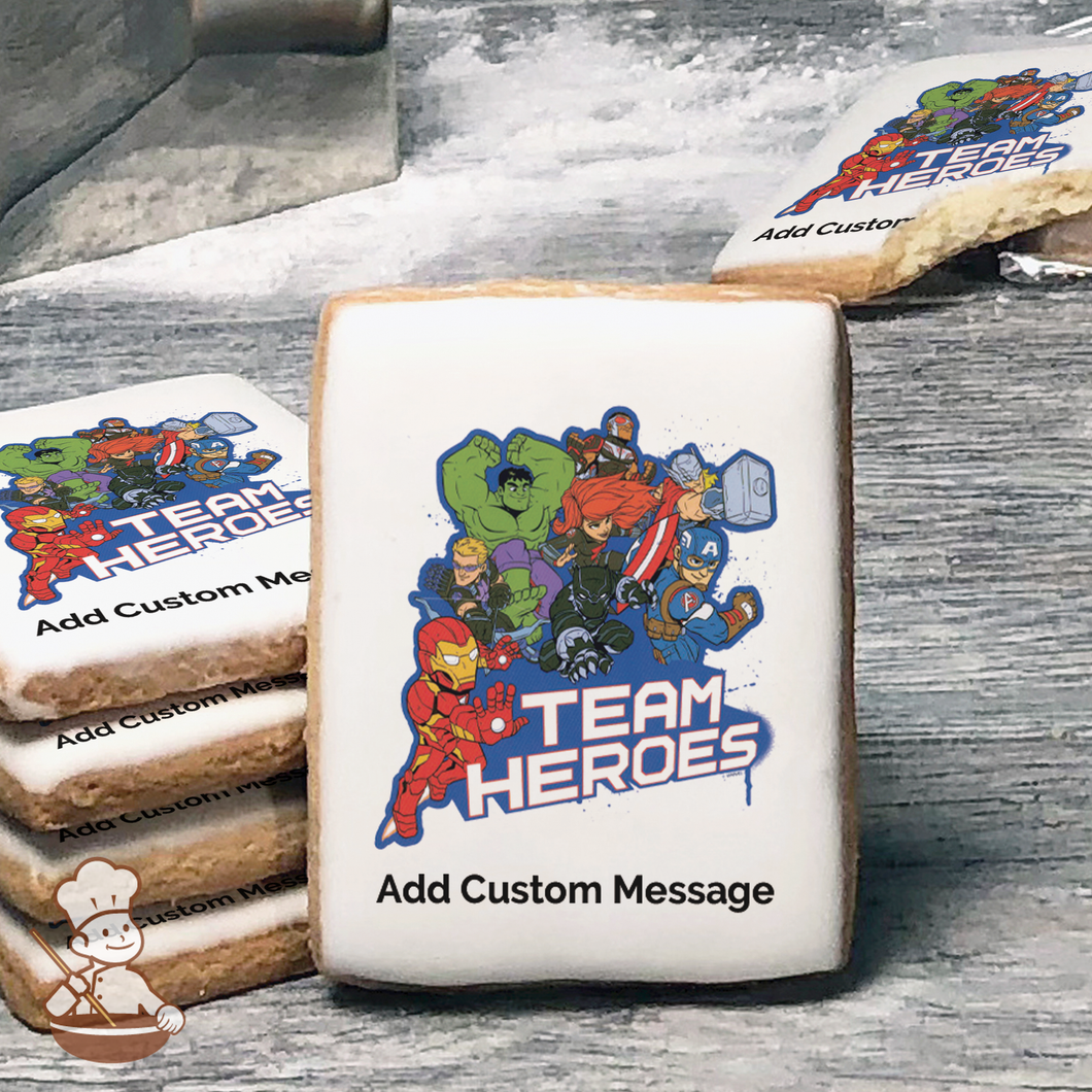 Marvel Adventures Team Heroes Custom Message Cookies (Rectangle)