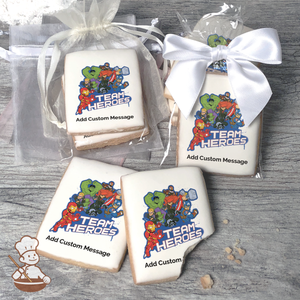 Marvel Adventures Team Heroes Custom Message Cookies (Rectangle)