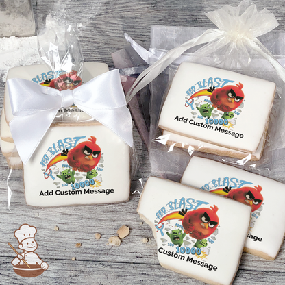 Angry Birds Red Blast Custom Message Cookies (Rectangle)