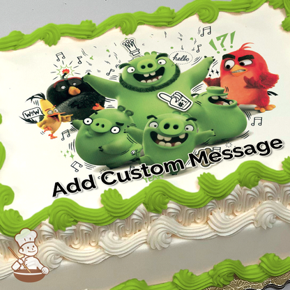 Angry Birds Jiggly Piggly Photo Cake