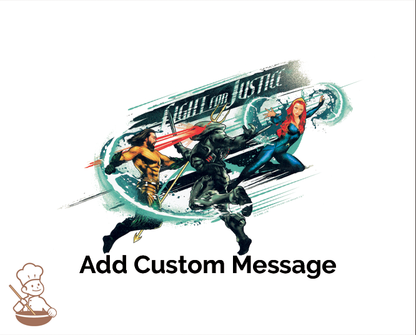 Aquaman Fight For Justice Custom Message Cookies (Rectangle)