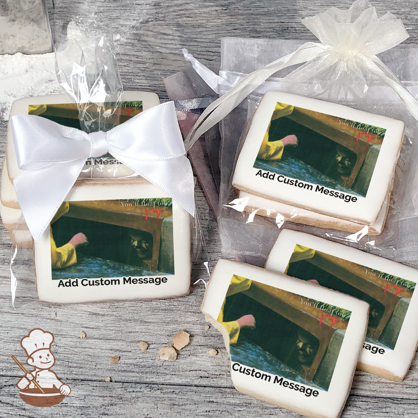 It Movie You'll Float Too Custom Message Cookies (Rectangle)