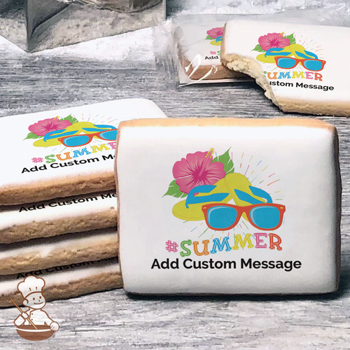HASHTAG Summer Custom Message Cookies (Rectangle)